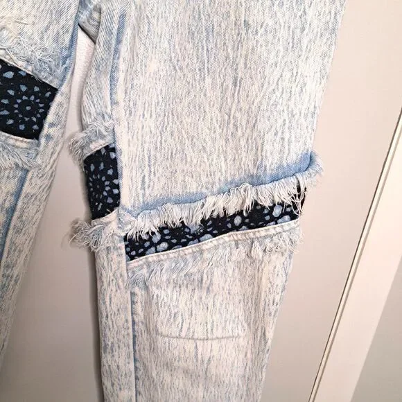 Vintage 90s Anti-Basic X Daily Jeans Size 9/10 Acid Wash Distressed High Rise - Picture 12 of 16